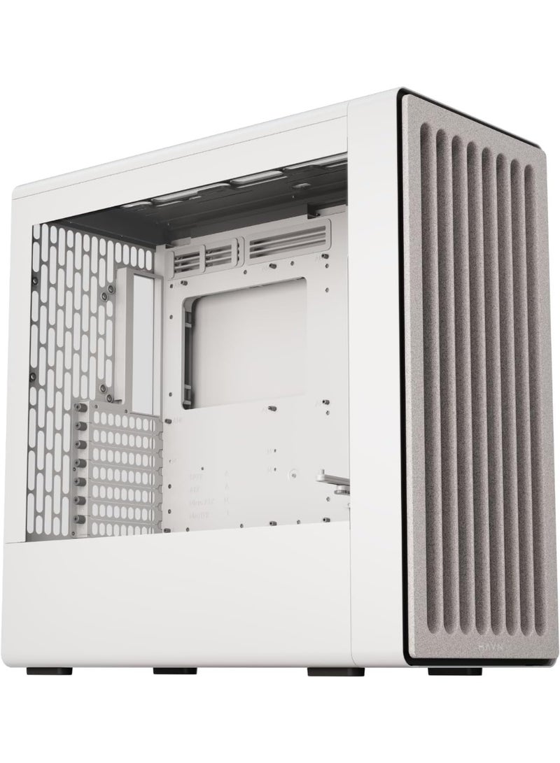 HAVN BF-360 Flow White Mid-Tower PC Case – High-Airflow Gaming Chassis with 2×180mm Fans, Tempered Glass Side Panel, Up to 420mm Radiator, USB-C & USB-A Front I/O, 7-Fan Support, GPU 410mm Clearance, Quiet Triple-Groove FDB Bearings | HVN-CA-BF360-03 - Image 2